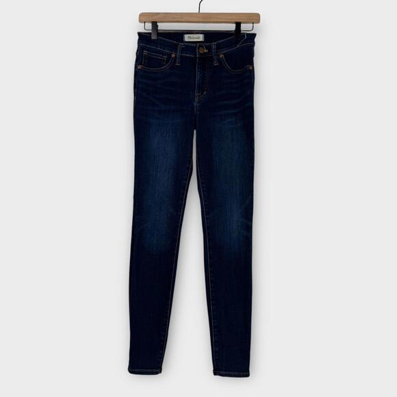 Madewell Denim - Madewell Women’s Size 26 Dark Blue Stretch Denim 9” High Rise Skinny Jeans